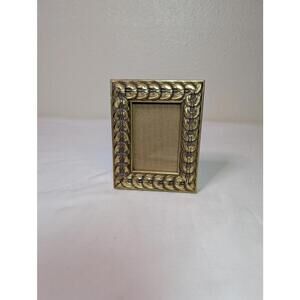 Decorative Small Gold Tone Picture Frame Fits 2x3 Inch Photo